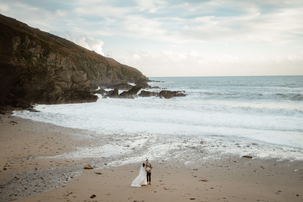 Wedding couple on a beach