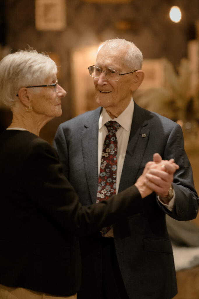 Grandparents dancing at wedding